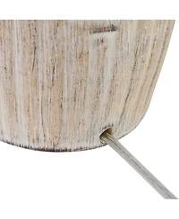 John Timberland Chico 27" Tall Modern Southwest Rustic Table Lamps Set of 2 Light Wood Finish Living Room Oatmeal Shade