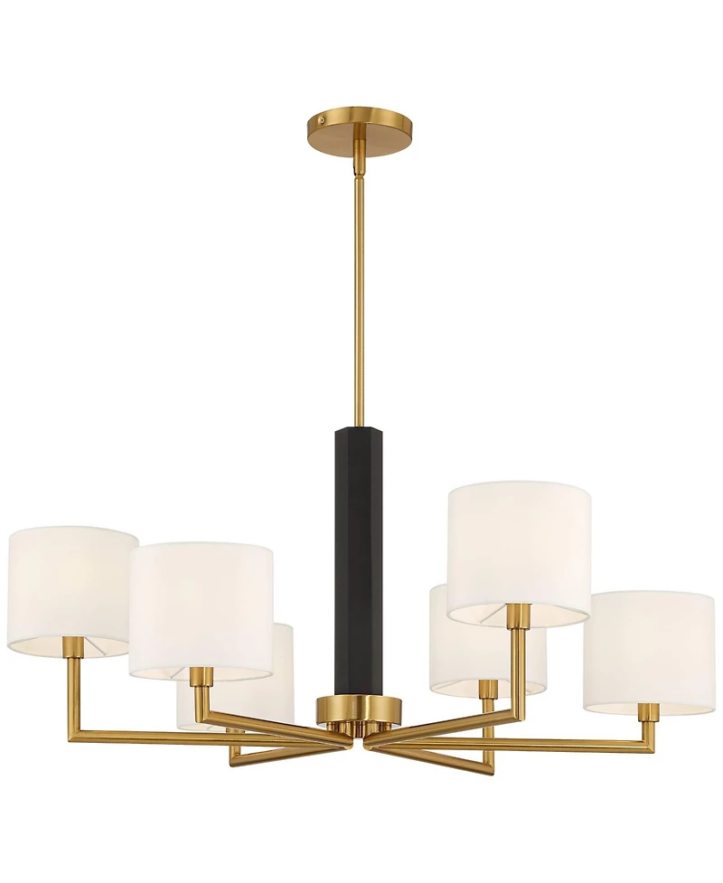 Possini Euro Design Possini Euro Virginia 32" Wide and Matte 6-Light Chandelier