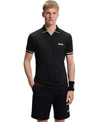 Boss by Hugo Men's Signature-Stripe Active Slim-Fit Polo Shirt