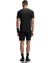 Boss by Hugo Men's Active Jacquard-Stripe Logo Slim-Fit T-Shirt