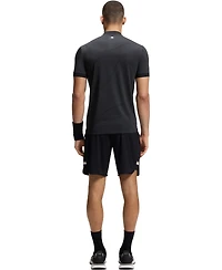 Boss by Hugo Men's Moisture Management Zip-Neck Slim-Fit Polo Shirt