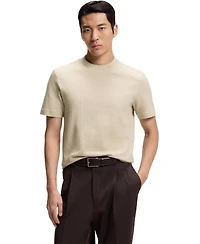 Boss by Hugo Men's Cotton Jacquard-Pattern T-Shirt