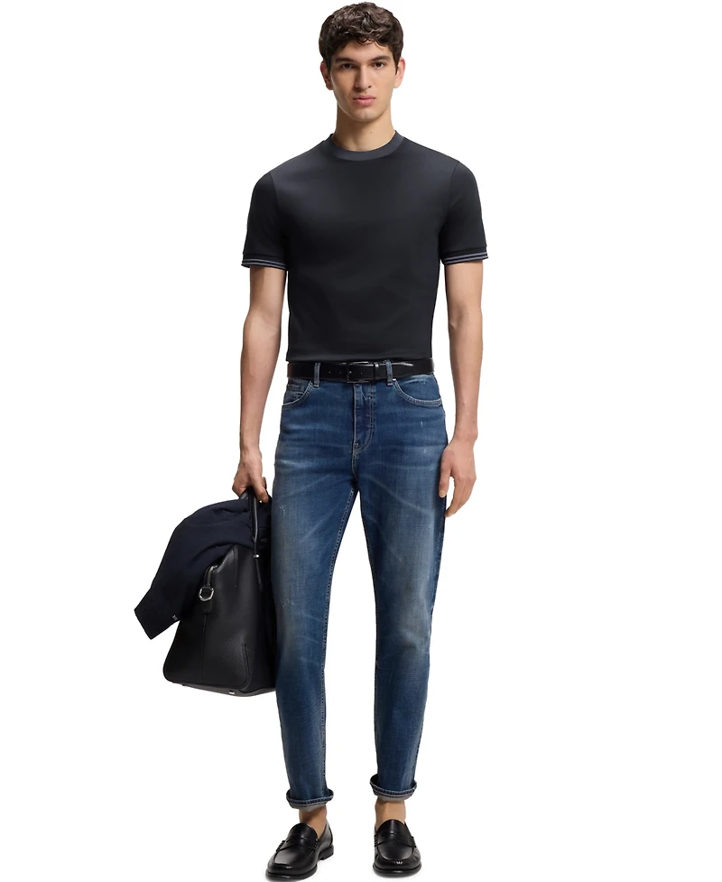 Boss by Hugo Men's Mercerized-Cotton Slim-Fit T-Shirt