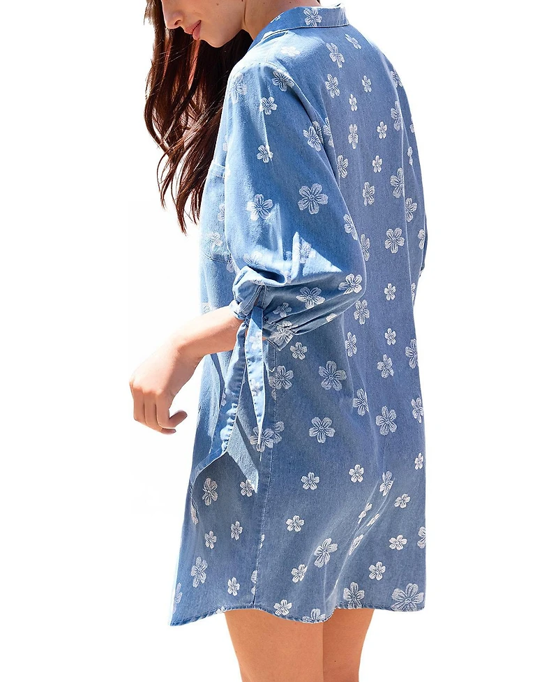 Cupshe Women's Vacation Icon Floral Mini Beach Dress