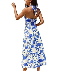 Cupshe Women's Halter Neck Pull-On Occasion Dress, Unlined