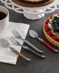 French Home Holly Berry Laguiole 8-Piece Dessert Spoons and Fork Set