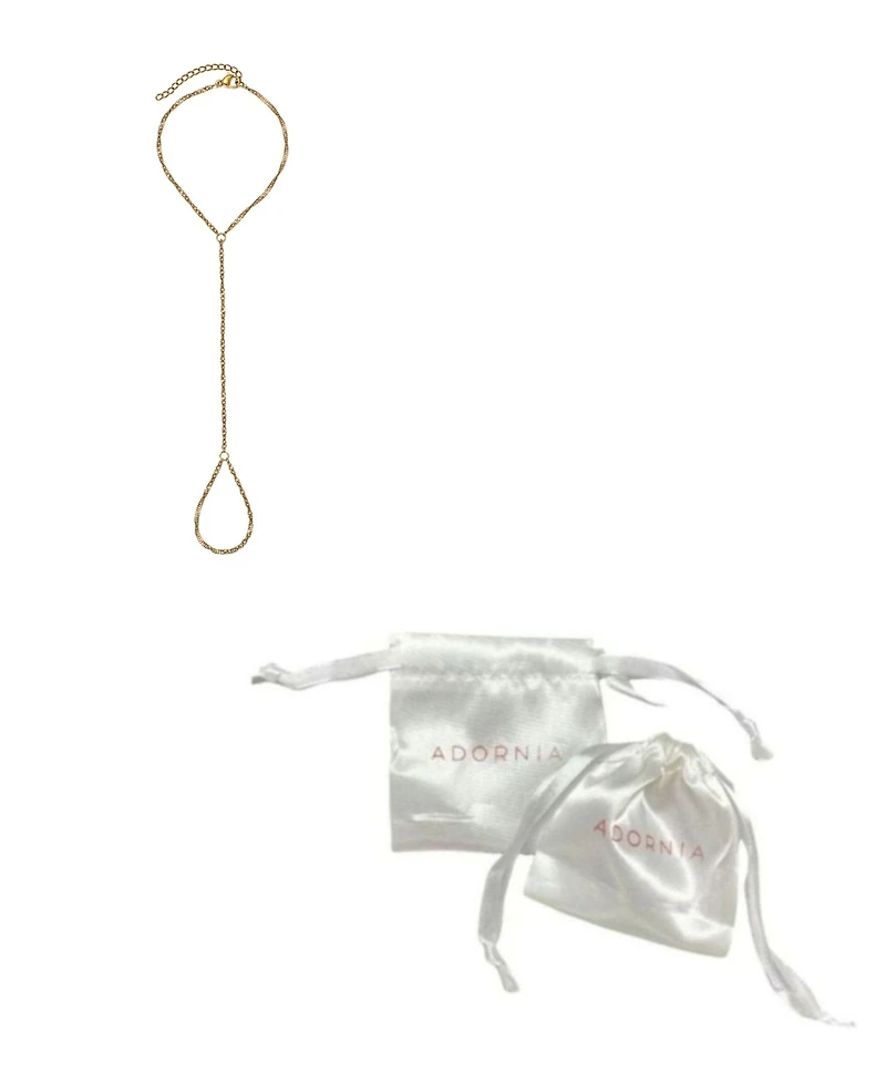 Adornia Tarnish Resistant Gold V Handchain
