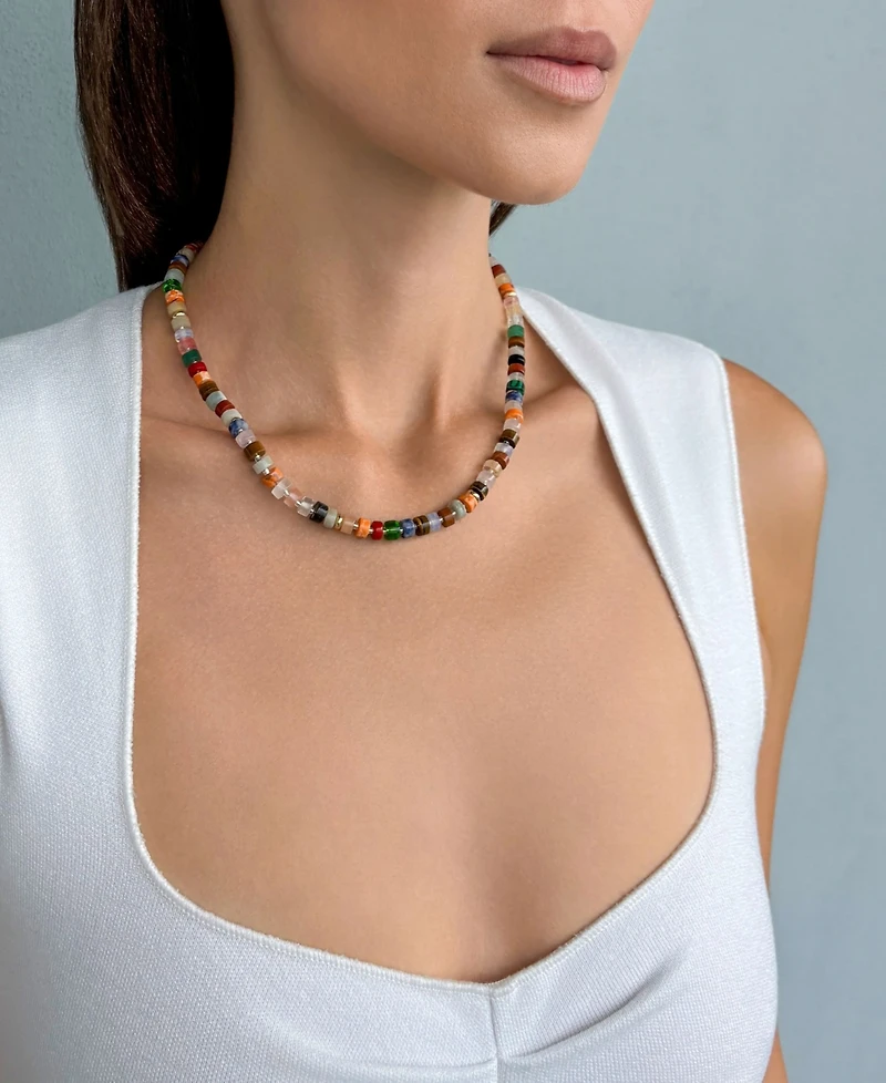 Adornia Rainbow Beaded Necklace