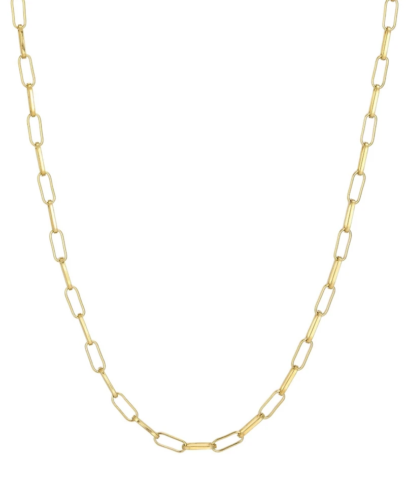 Adornia Tarnish Resistant Gold Paperclip Chain Necklace