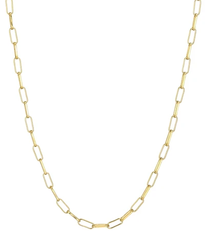 Adornia Tarnish Resistant Gold Paperclip Chain Necklace