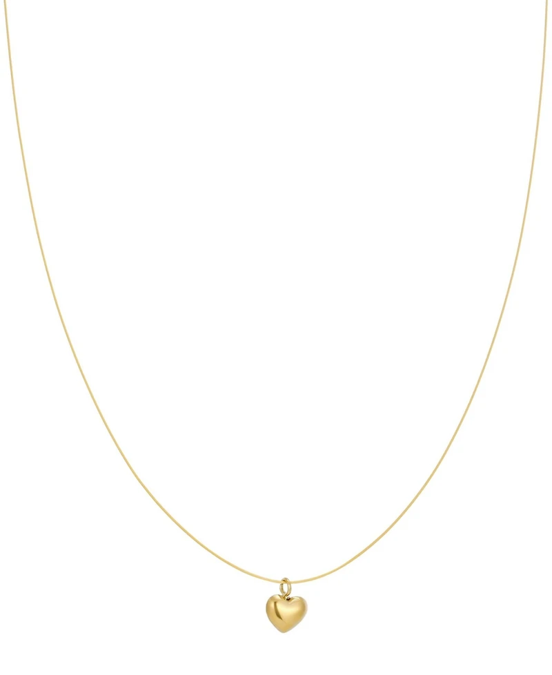 Adornia Tarnish Resistant Gold Heart Pendant Collar Necklace
