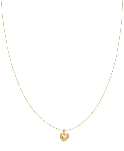 Adornia Tarnish Resistant Gold Heart Pendant Collar Necklace