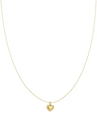 Adornia Tarnish Resistant Gold Heart Pendant Collar Necklace