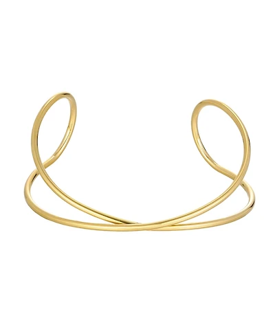 Adornia Tarnish Resistant Gold Criss Cross Cuff Bracelet