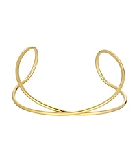 Adornia Tarnish Resistant Gold Criss Cross Cuff Bracelet