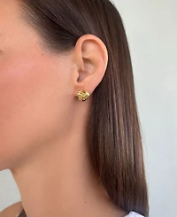 Adornia Gold-Plated Knot Stud Earrings