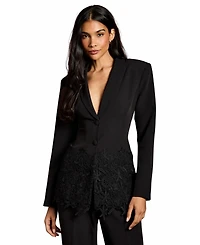 Coast Women's Single Breasted Embroidered Lace Blazer