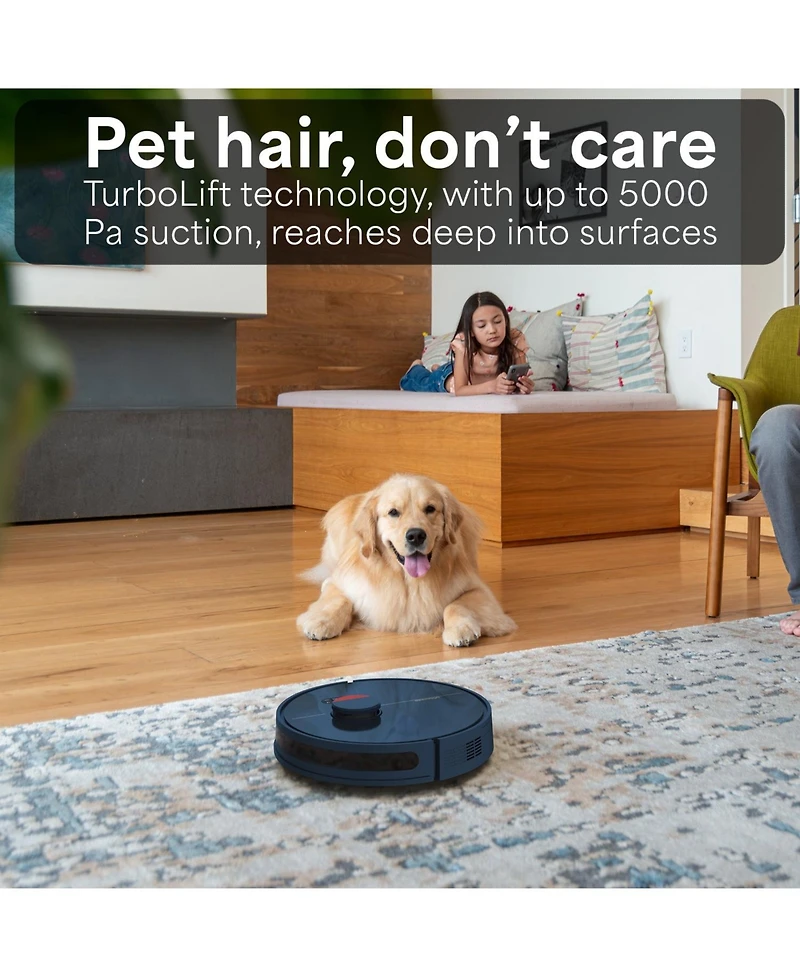 bObsweep Dustin Self-Empty Robot Vacuum and Mop, with U.s. and Canada Proprietary Software, 360degree(s) Mapping, 1 Gal Dock
