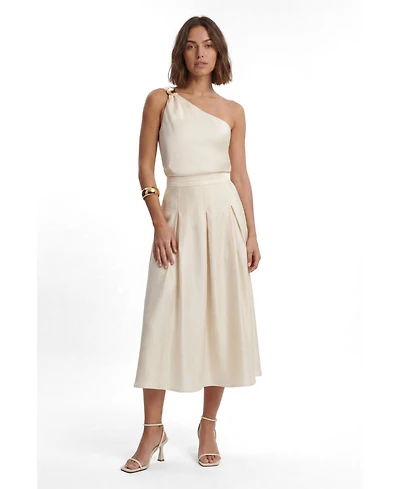 Karen Millen Women's Satin One Shoulder Top