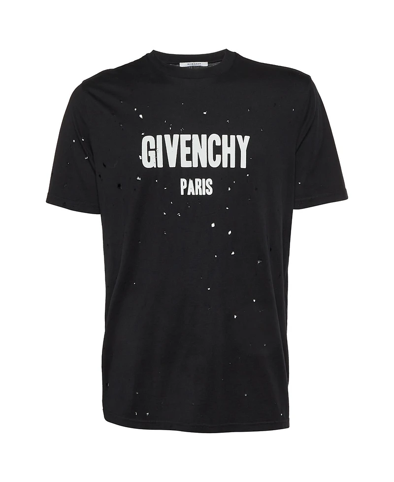 Pre-Owned Givenchy Women's Distressed Logo Cotton T-Shirt