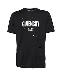 Pre-Owned Givenchy Women's Distressed Logo Cotton T-Shirt