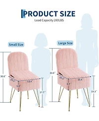 gaomon Vanity Stool Chair with Backrest, Square Ottoman with Hidden Storage Compartment, Soft Faux Fur Fabric, 280 Lbs Weight Capacity