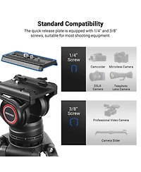 Neewer TP74 Camera Tripod with 17.6lb, 8kg