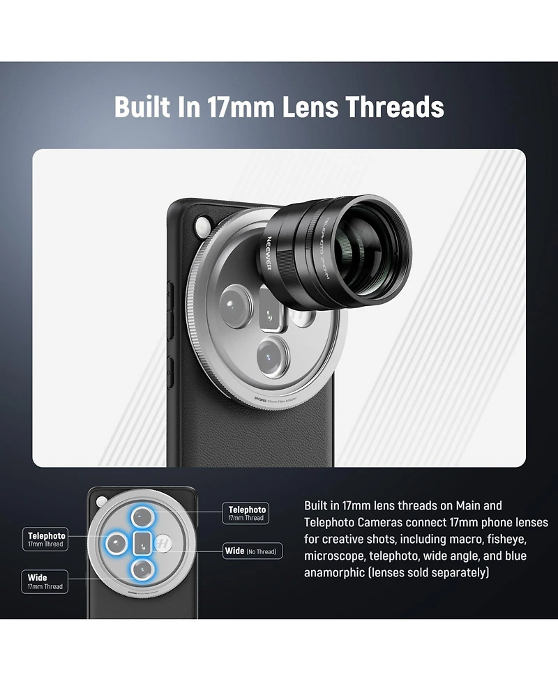 Neewer PA116 Camera Lens Accessory for Oppo Find X7 Ultra