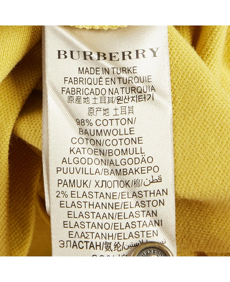 Pre-Owned Burberry Women's Burberry Brit Embellished Logo Long-Sleeve Polo Shirt
