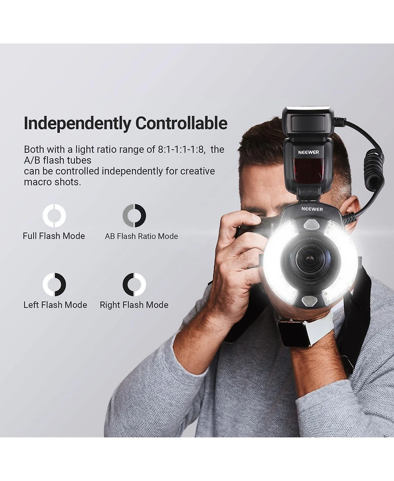 Neewer RF1-c Camera and Photo Accessory with 76Ws, 5600K, Ttl for Canon Cameras