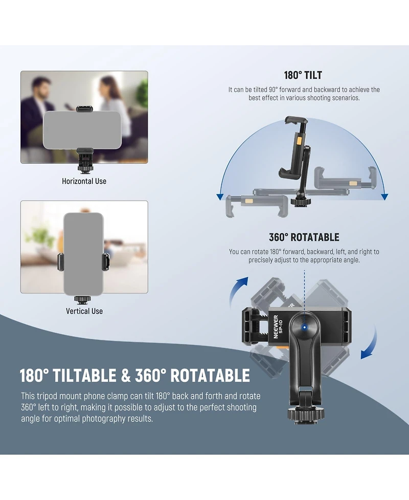 Neewer S24 Camera Tripod with 9cm for select iPhone and Android mobile devices