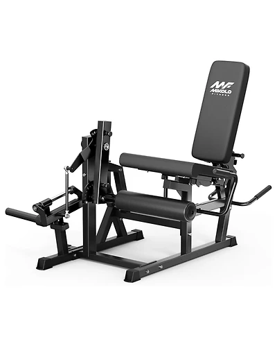 Mikolo Leg Extension and Curl Machine, Adjustable Leg Curl Machine, Seated Leg Extension and Lying Curl Machine for Home Gym