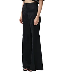 Pcfg Women's Shiny Woven Flare-Leg Pants