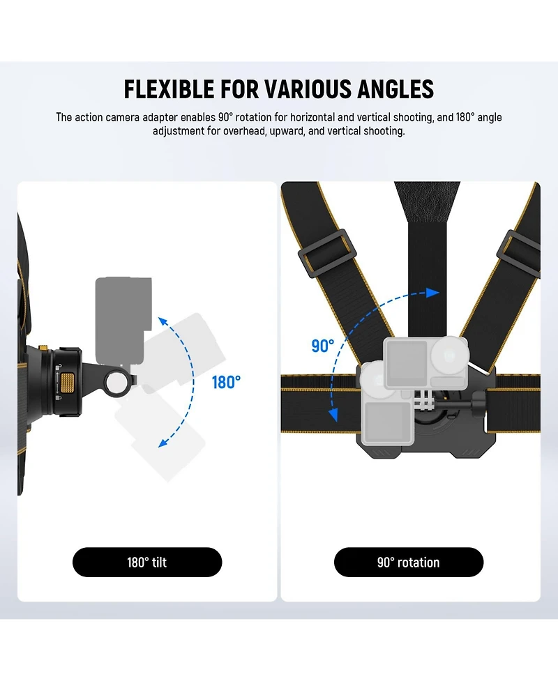 Neewer GP25 Camera Mounting Accessory for select GoPro, Dji and Insta360 action cameras