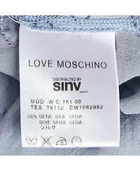 Pre-Owned Love Moschino Women's Fil Coupe Silk Ruffle-Front Top