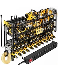 Xdovet Power Tool Organizer Wall Mount Charging Station Garage Storage Rack Drills Holder