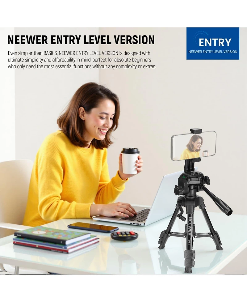 Neewer TP52 Camera Tripod for select iPhone models