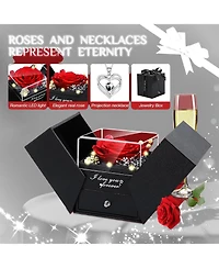 Lovery 5-Piece Preserved Rose with Led Lights