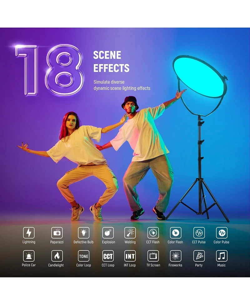 Neewer GR18C Led Video Light with 65W, 6000Lux, 2500K-8500K