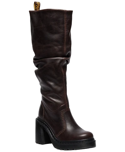 Dr. Martens Women's Kasey Kinsley Tumble Leather Round Toe Boots