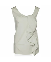 Pre-Owned Marni Women's Cotton Asymmetric Knot-Detail Sleeveless Top