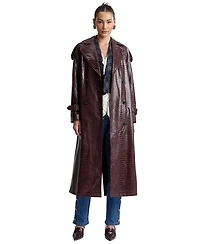 Avec Les Filles Women's Maxi Double-Breasted Trench Coat
