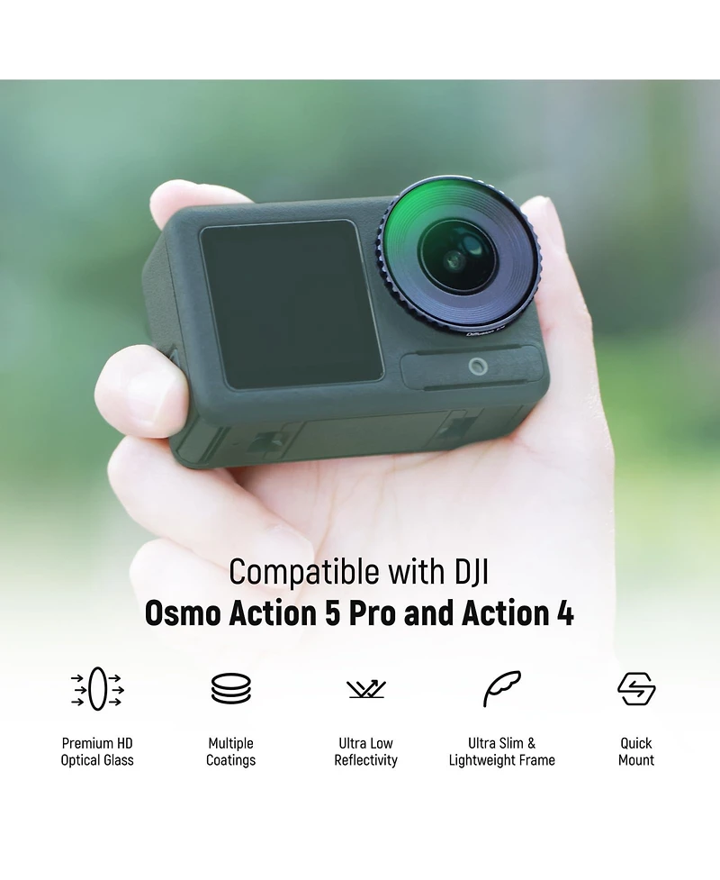 Neewer Fl-52 Camera Lens Accessory with Cpl for select Dji Osmo Action models