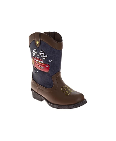 Disney Big Boys Cars Lightning ( 6 to 12 ) McQueen' Cowboy Boots CalfHigh Western Style