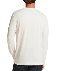 Vintage & Black Men's Crinkle Texture Henley T-Shirt