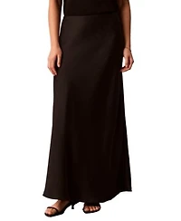 Calvin Klein Womens Double Faced Satin Bias Cut Maxi Skirt
