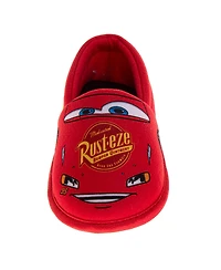 Disney Boy Kids 5-11 Cars Lightning McQueen Slippers Plush, Warm, and Soft House Shoes