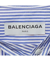 Pre-Owned Balenciaga Women's Striped Cotton Oversized Shirt