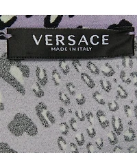 Pre-Owned Versace Women's Leopard Print Colorblock Knit Crop Top