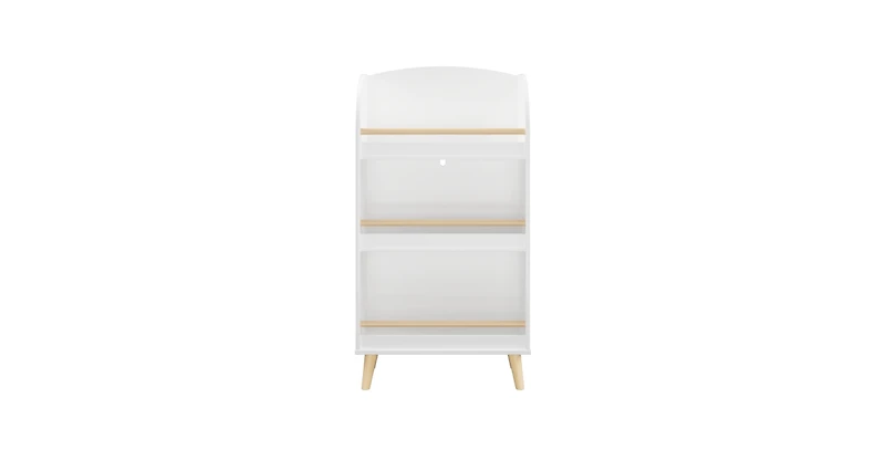 flynama Kids 3-Tier Bookshelf and Toy Storage Organizer with Pine Legs